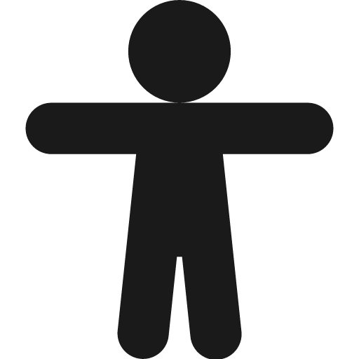 Accessibility icon, solid style, from Jam Icons