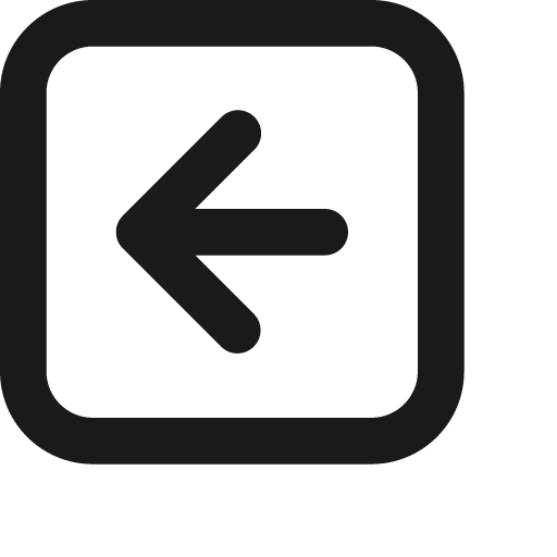 Arrow square left icon, solid style, from Jam Icons