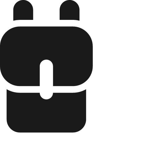 Backpack f icon, solid style, from Jam Icons