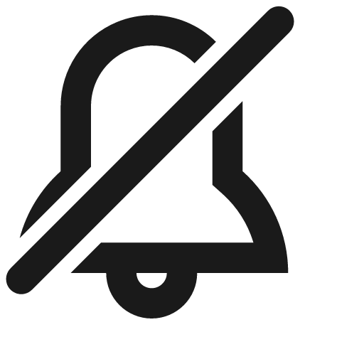 Bell off icon, solid style, from Jam Icons