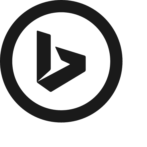 Bing circle icon, solid style, from Jam Icons