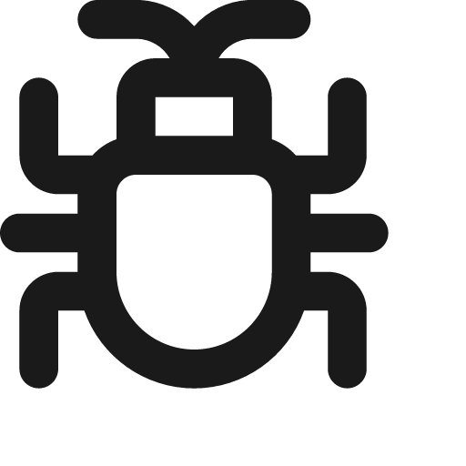 Bug icon, solid style, from Jam Icons