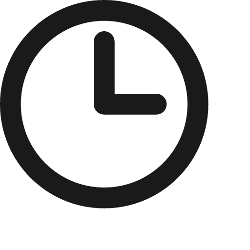Clock icon, solid style, from Jam Icons