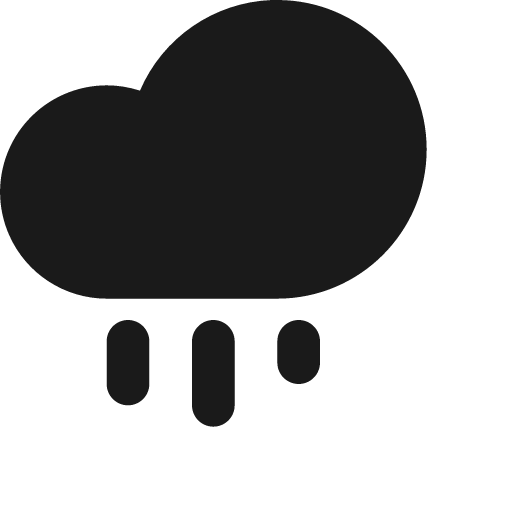 Cloud rain f icon, solid style, from Jam Icons