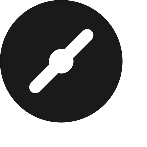 Compass f icon, solid style, from Jam Icons