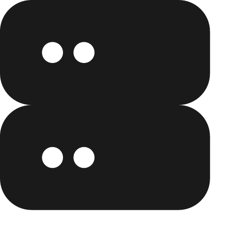 Database f icon, solid style, from Jam Icons