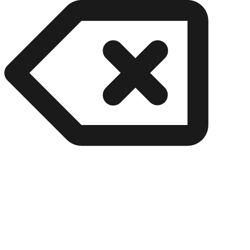 Delete icon, solid style, from Jam Icons