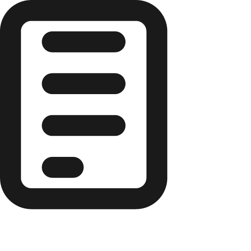 Document icon, solid style, from Jam Icons