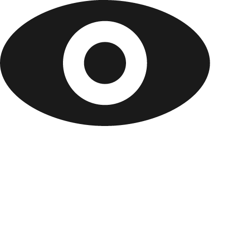 Eye f icon, solid style, from Jam Icons