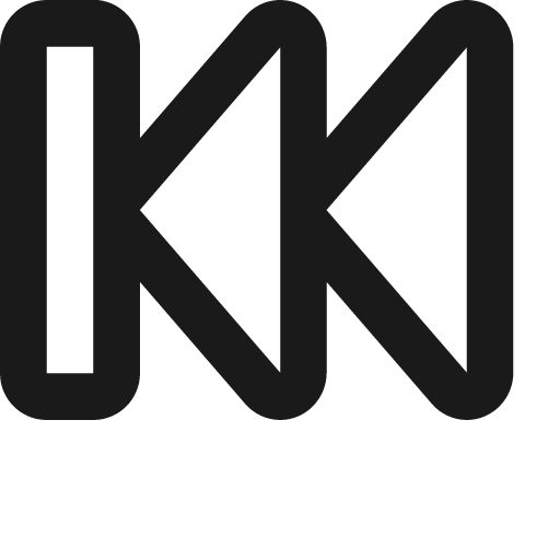 Fast backward icon, solid style, from Jam Icons