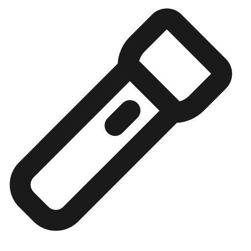 Flashlight off icon, solid style, from Jam Icons