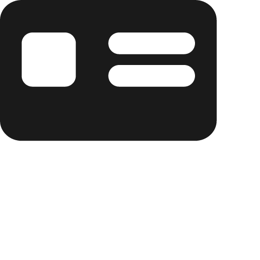 Id card f icon, solid style, from Jam Icons