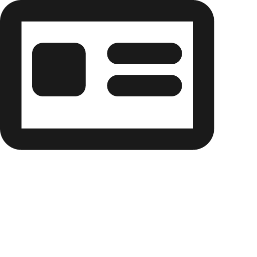 Id card icon, solid style, from Jam Icons