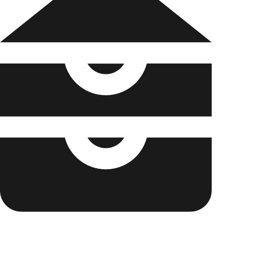 Inboxes f icon, solid style, from Jam Icons