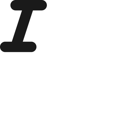Italic icon, solid style, from Jam Icons