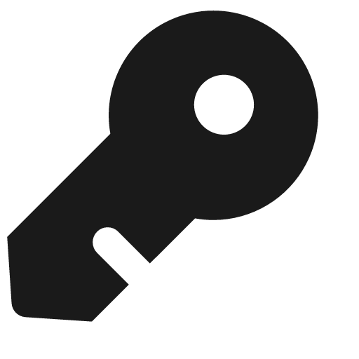 Key f icon, solid style, from Jam Icons