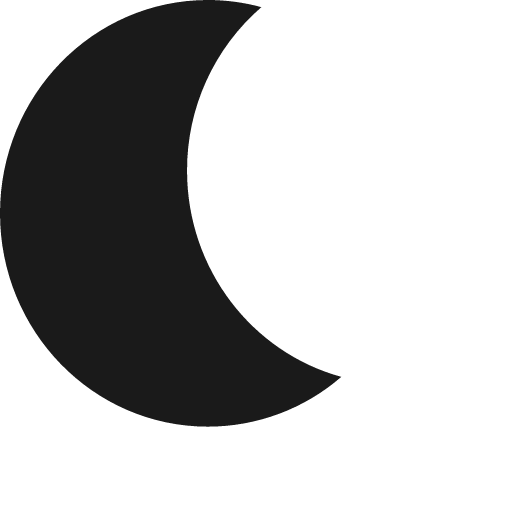 Moon f icon, solid style, from Jam Icons