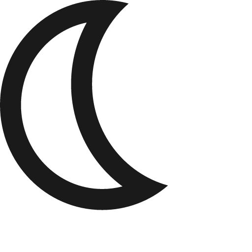 Moon icon, solid style, from Jam Icons