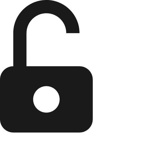 Padlock open f icon, solid style, from Jam Icons