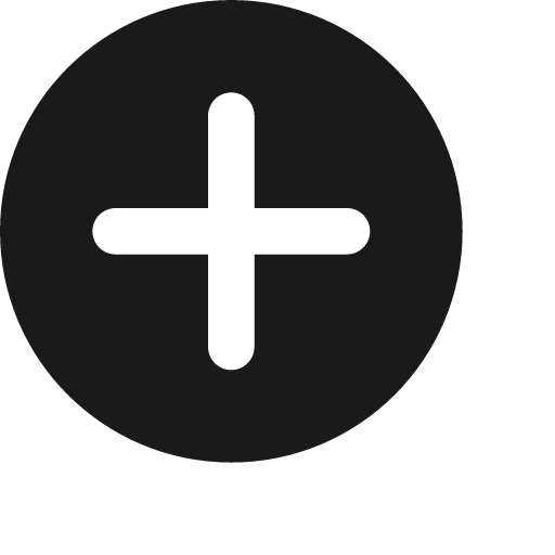 Plus circle f icon, solid style, from Jam Icons