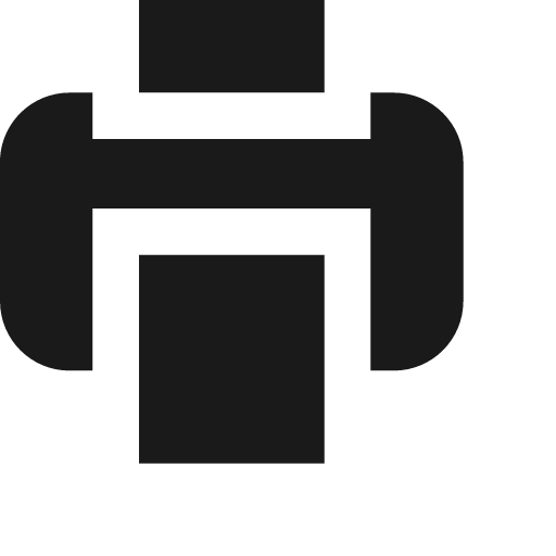 Printer f icon, solid style, from Jam Icons