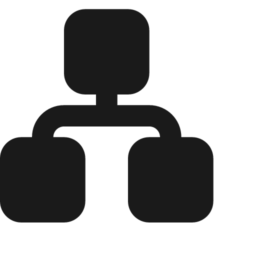 Sitemap f icon, solid style, from Jam Icons