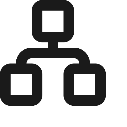 Sitemap icon, solid style, from Jam Icons