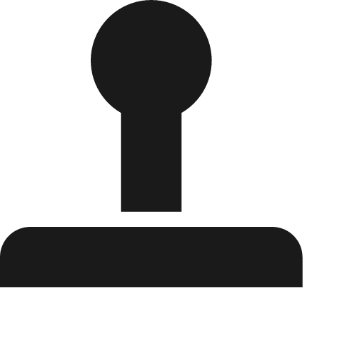 Stamp f icon, solid style, from Jam Icons