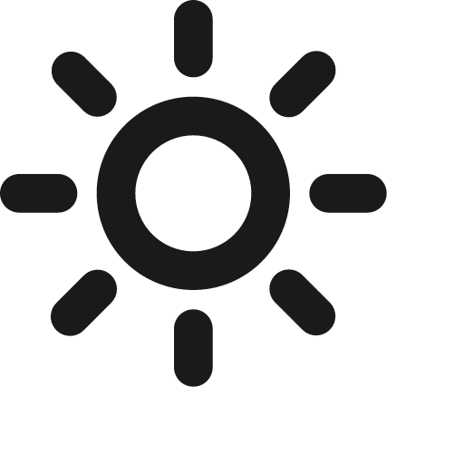 Sun icon, solid style, from Jam Icons
