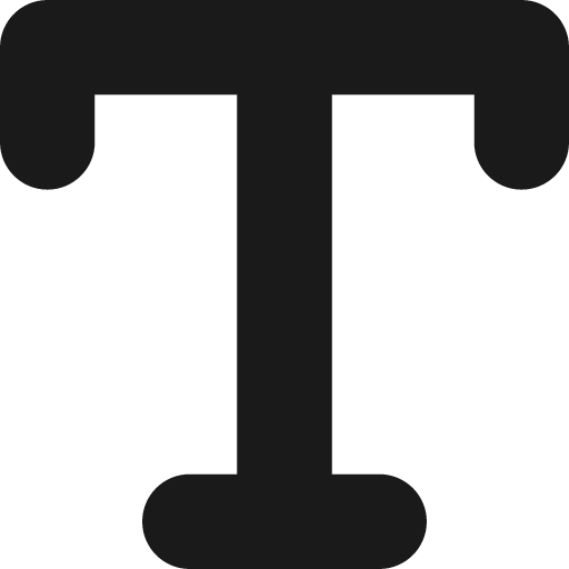 Text icon, solid style, from Jam Icons