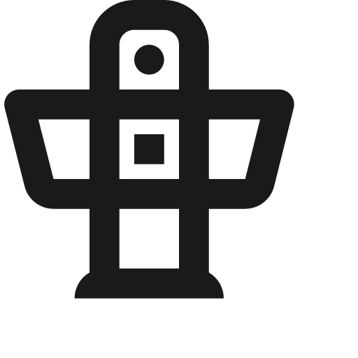 Totem icon, solid style, from Jam Icons