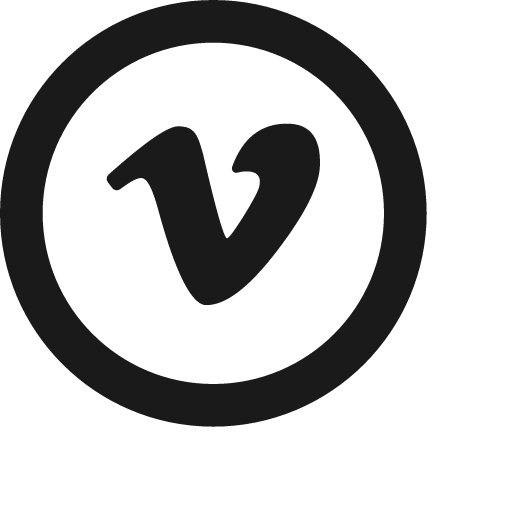 Vimeo circle icon, solid style, from Jam Icons