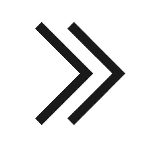 Angle double right icon, solid style, from Line Awesome