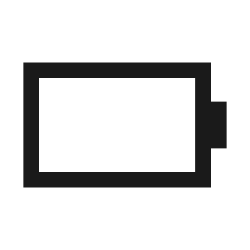 Battery empty icon, solid style, from Line Awesome