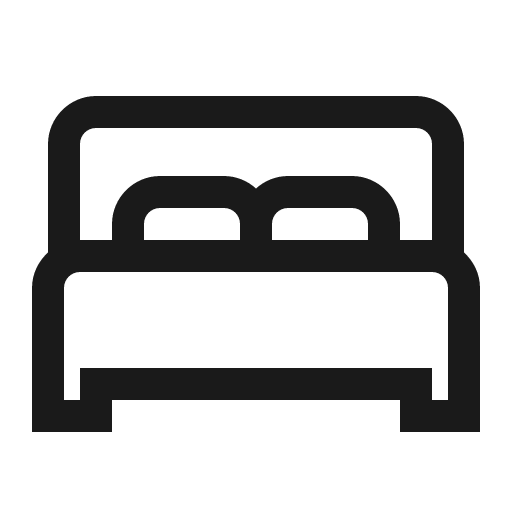 Bed icon, solid style, from Line Awesome