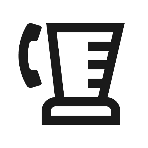 Blender phone icon, solid style, from Line Awesome