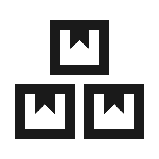Boxes icon, solid style, from Line Awesome