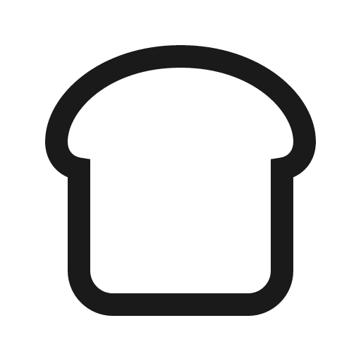 Bread slice icon, solid style, from Line Awesome