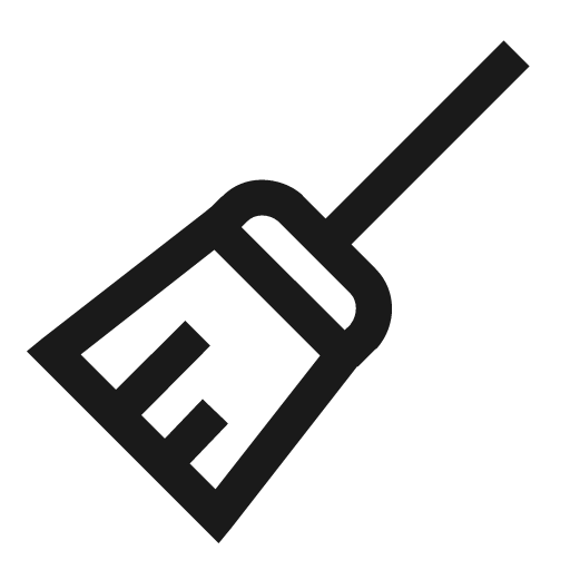 Broom icon, solid style, from Line Awesome