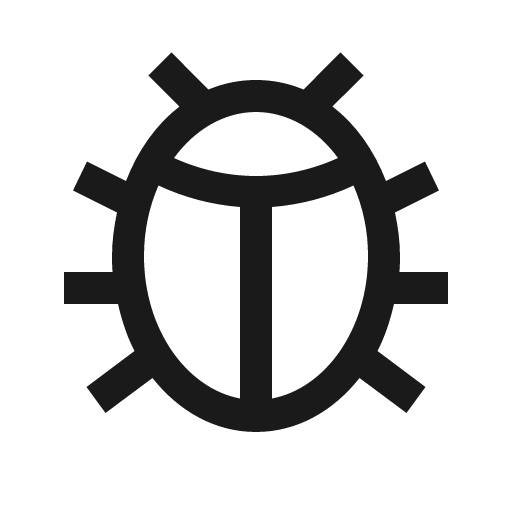 Bug icon, solid style, from Line Awesome