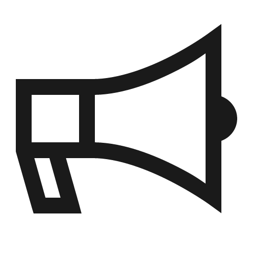 Bullhorn icon, solid style, from Line Awesome