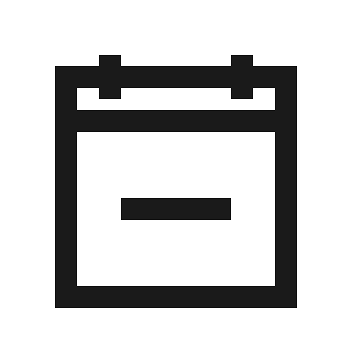 Calendar minus icon, solid style, from Line Awesome