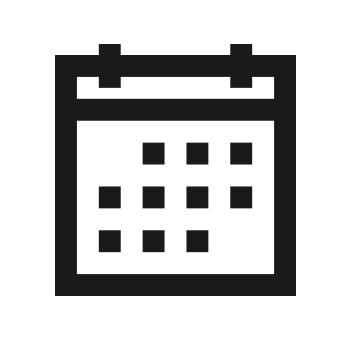 Calendar icon, solid style, from Line Awesome