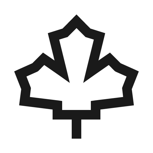 Canadian maple leaf icon, solid style, from Line Awesome