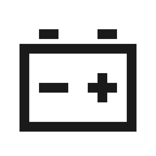 Car battery icon, solid style, from Line Awesome
