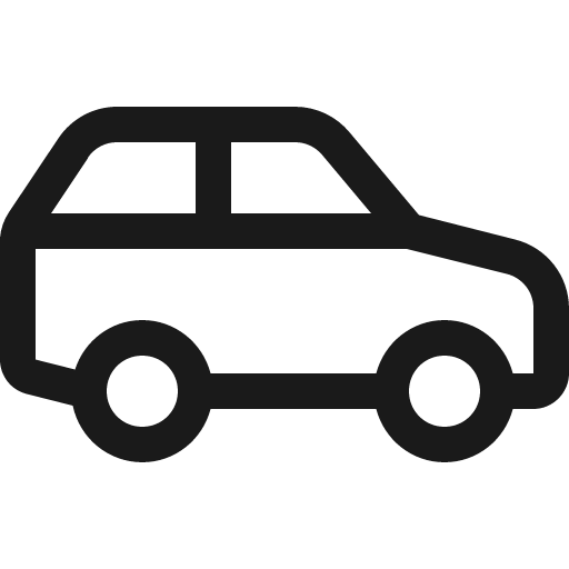 Car side icon, solid style, from Line Awesome