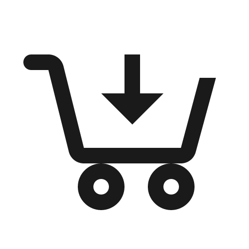 Cart arrow down icon, solid style, from Line Awesome