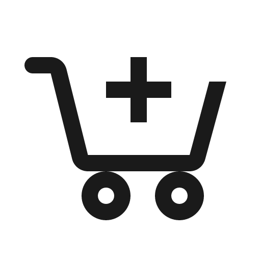 Cart plus icon, solid style, from Line Awesome