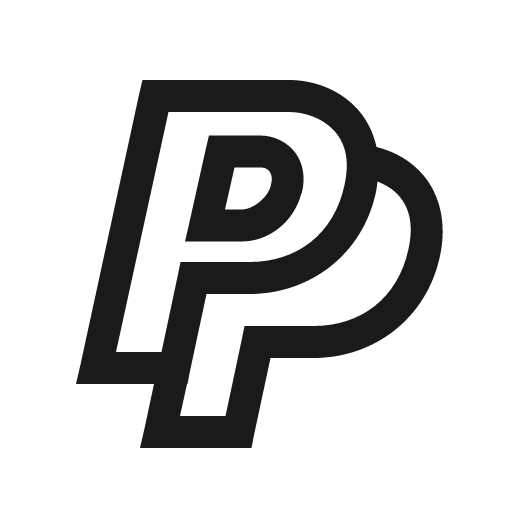 Cc paypal icon, solid style, from Line Awesome