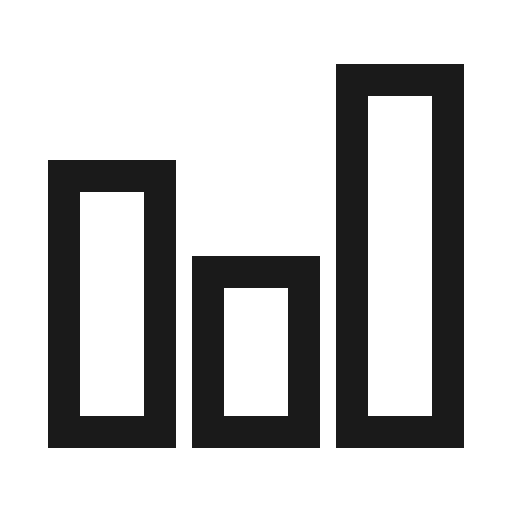 Chart bar solid icon, filled style, from Line Awesome